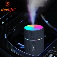 deelife car humidifier diffuser portable led light mini aroma oils auto home office for mute nano spray humidifier
