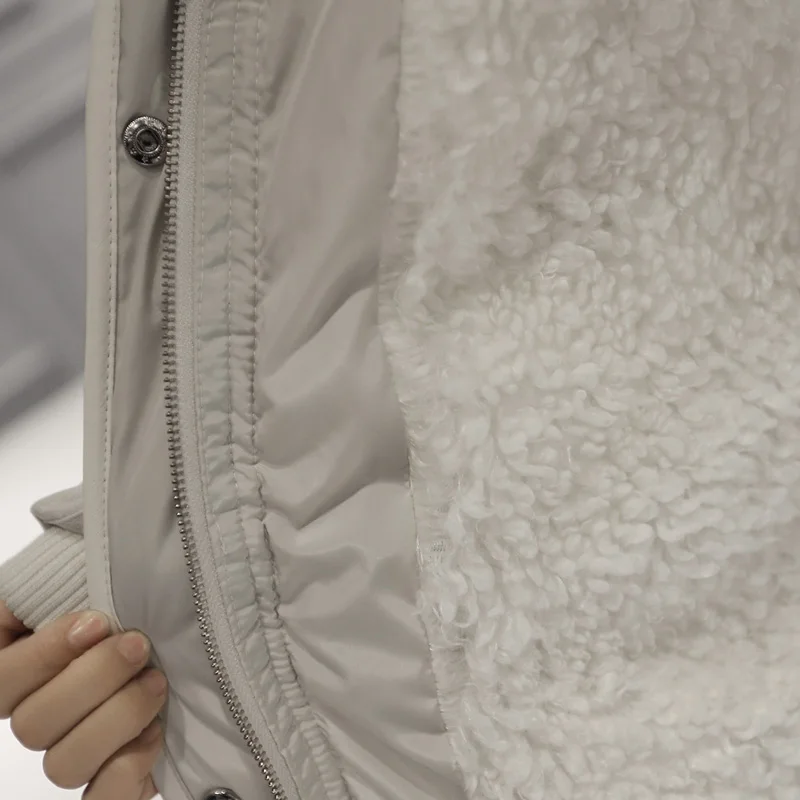 Женская зимняя куртка с капюшоном средней длины|Женские парки| |