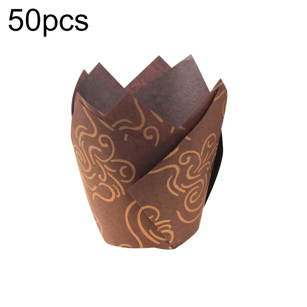 50 шт. маслостойкая бумажная чашка для торта термостойкая подкладка выпечки