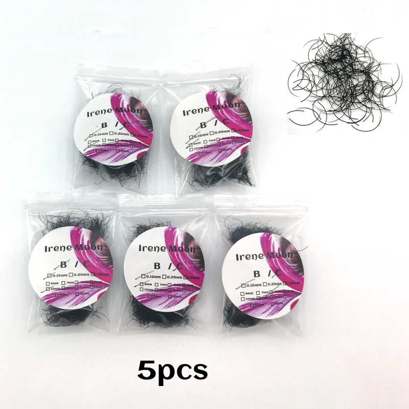 5 пакетов B & C Curl Индивидуальный Накладные ресницы 0.15/0.20/0.25 мм и 6-15 (длина)
