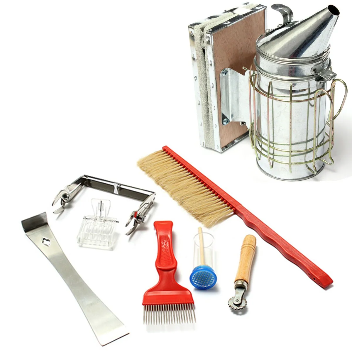 7/8 шт. Пчеловодство пчелиный улей лангстрот комплект для курильщика Инструменты