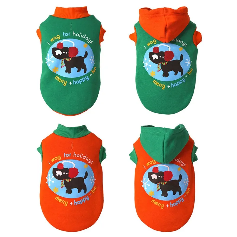 Pet Wool Fleece Thicken Hooded Threaded Dog Sweater Winter Turtleneck Vest Clothes Puppy Warm 2 Leg Shirt | Дом и сад