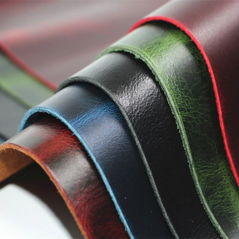 Маслодубленая черная натуральная кожа для рукоделия коровья Воловья первый слой