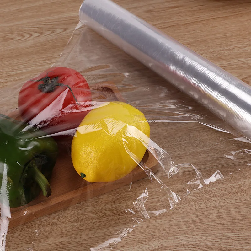 

Food Grade PE Large Curls Plastic Wrap Anti-fog hao zu M Enough High Quality 300 M Large Size