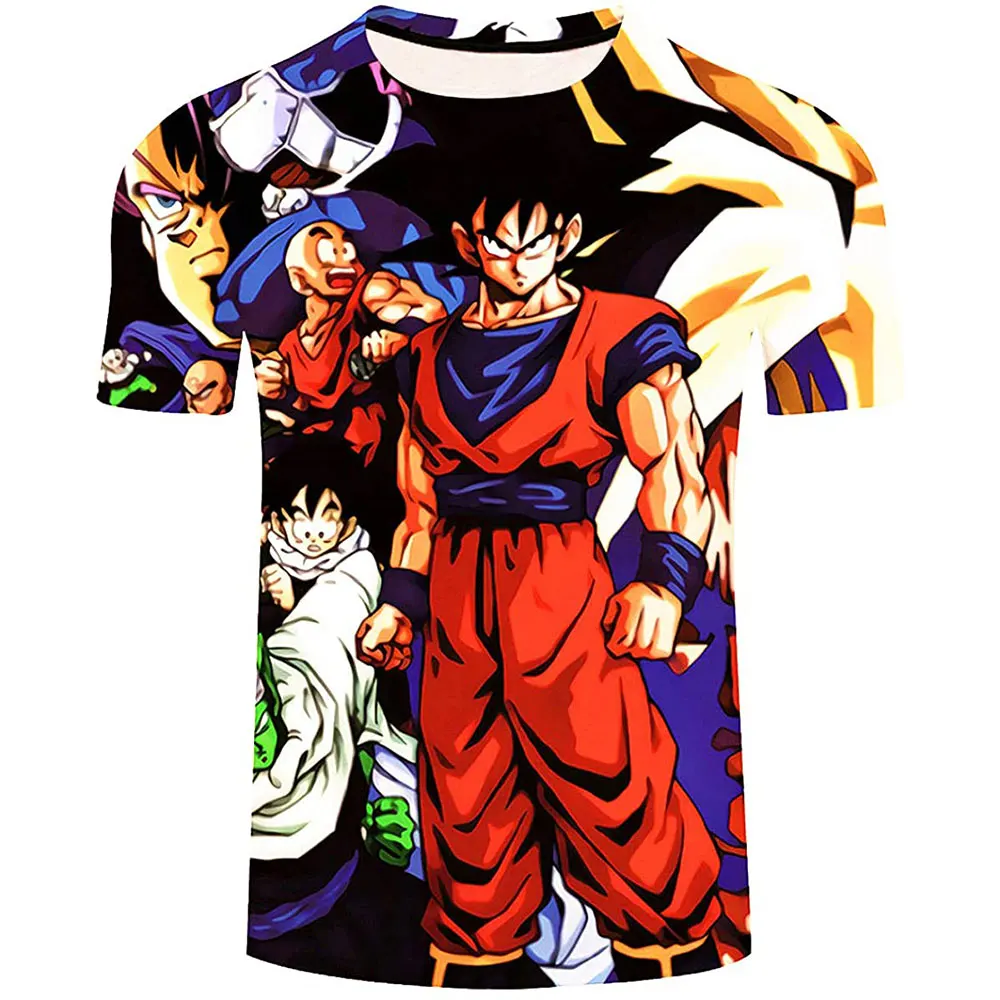 

Spring New Men's and Women's T-shirt Cartoon Animation 3D Printing Children's Fashion Round Neck Harajuku Top