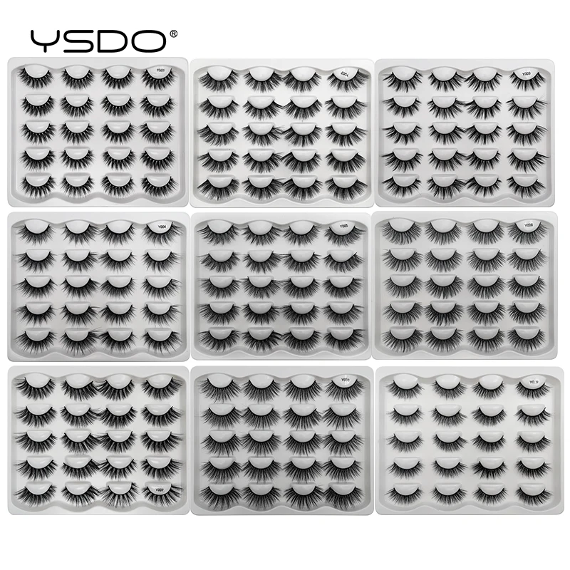 YSDO 5/10 пар ресниц натуральные длинные 3D норковые ресницы для макияжа эффектные