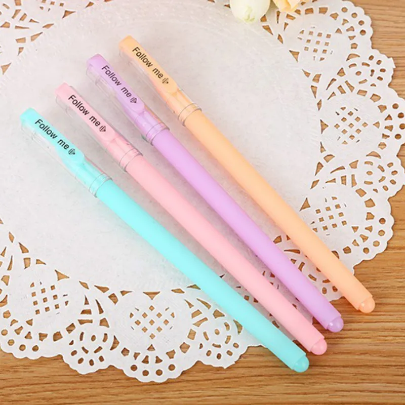 24 PCs Creative Candy-Colored Gel Pens Set Cute Cartoon Learning Stationery Water-Based Paint Pen Office Supplies Signature Pen