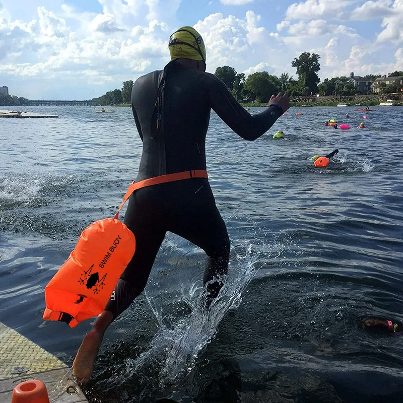 Плавание ming буй Безопасность 20L оранжевый поплавок с водозащитный для открытых