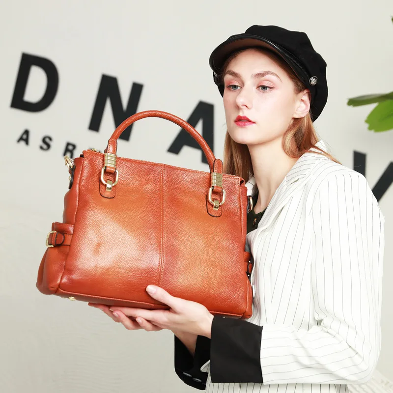 

Women's Leather Tote Bag Women Handbags Female Designer Large Capacity Leisure Shoulder Bags Fashion Ladies Purses Bolsas C1262