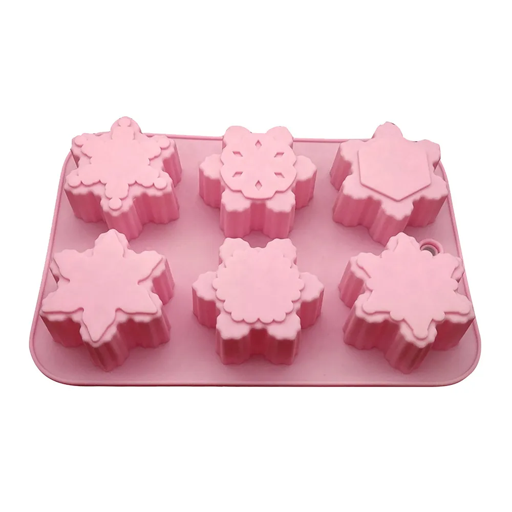 Рождественские узоры в форме снежинки силиконовая форма для мастики торта