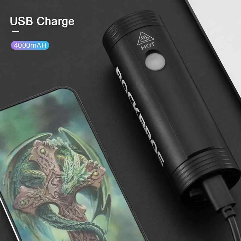 Велосипедный передний фонарь водонепроницаемый зарядка через USB 400 лм 800