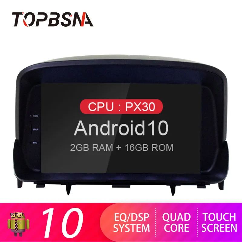 Мультимедийный плеер TOPBSNA DVD на Android 10 с GPS Wi Fi разъемами USB и RDS для OPEL MOKKA типоразмер