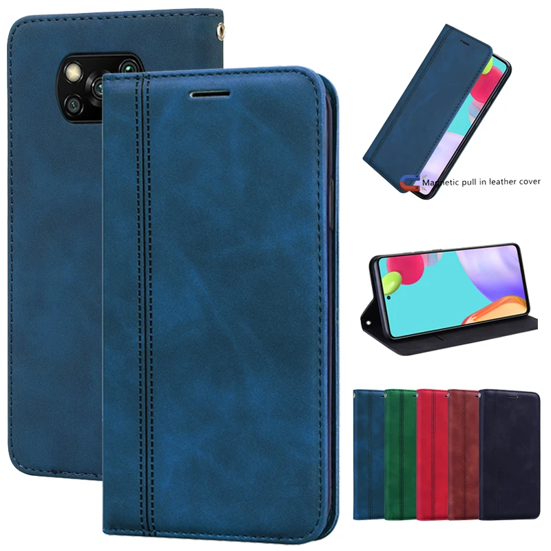 

For Xiaomi Poco X3 Pro Case PocoX3 Pro Funda Magnetic Leather Card Holder Book Cover for Xiaomi Poco M3 M4 Pro F3 X3 NFC Case