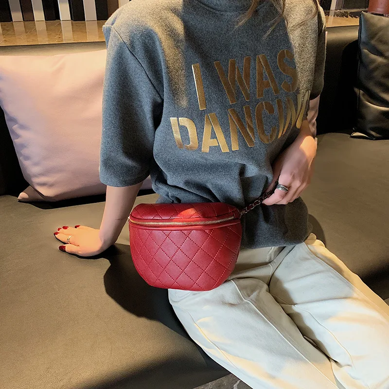 Дизайнерская поясная сумка на цепочке для женщин забавные дамские сумочки ремне