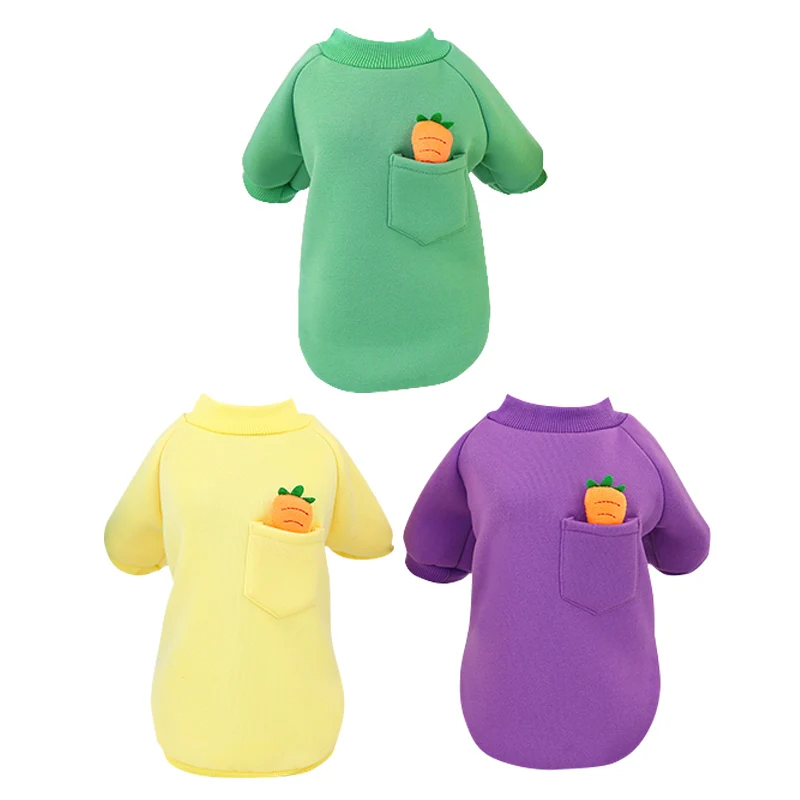 Мультяшный Щенок Кот свитер с капюшоном зимняя одежда для домашних животных