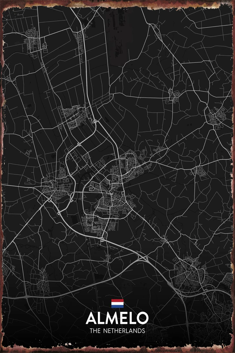 

Металлический жестяной знак Almelo Nl, оловянные таблички, Настенный декор, украшение для комнаты, ретро, винтаж, для искусства, мужская пещера, ...