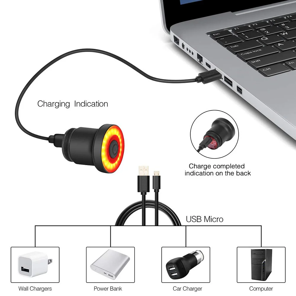 Велосипедный задний фонарь XLITE100 светодиодный для велосипеда с датчиком