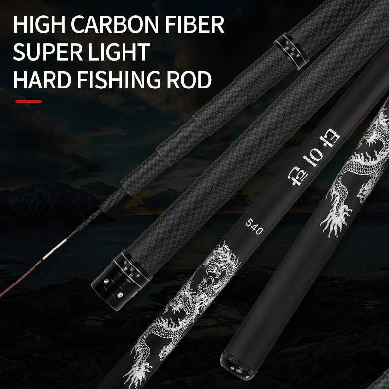 Super Hard Light 98% Carbon Fiber Freshwater Stream Rod Telescopic Fishing Pole Fish Tackle 3.6/4.5/5.4/6.3/7.2/8/9/10 Meters images - 6