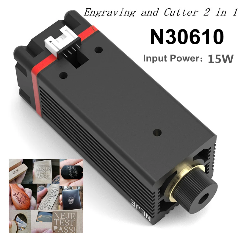 

Комплект лазерного модуля NEJE N30610 15 Вт, ЧПУ синий светильник с TTL / PWM модуляцией для лазерного гравера, лазерная резка «сделай сам», лазерная г...