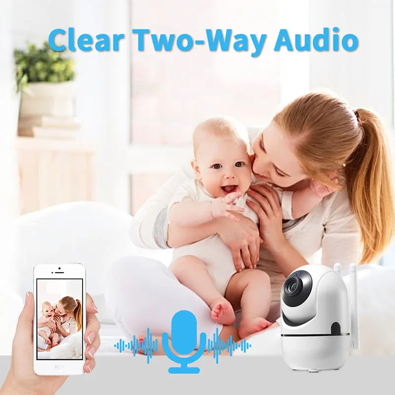 

1080P HD IP Camera Wireless WiFi Indoor Mini Baby Monitor Camera 2MP Auto Tracking Night Vision Surveillance CCTV Home Camera