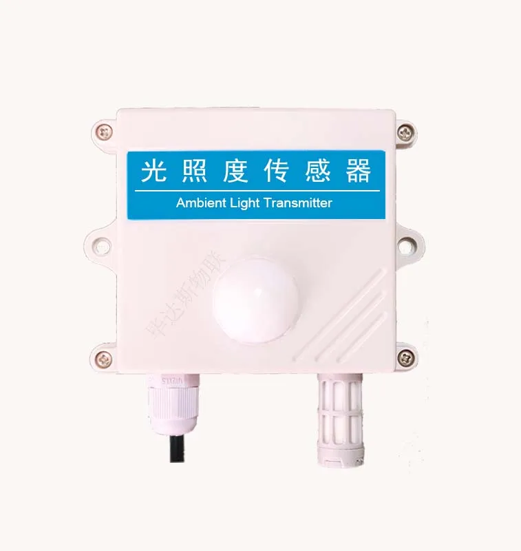 

Light Intensity Sensor Transmission Monitoring Instrument RS485 Analog 4-20mA Output Waterproof Belt Temperature and Humidity