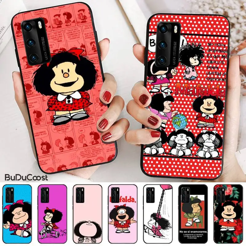 Чехол для телефона с мультипликационными персонажами Mafalda чехол Huawei P9 10 20 30 40 P Smart