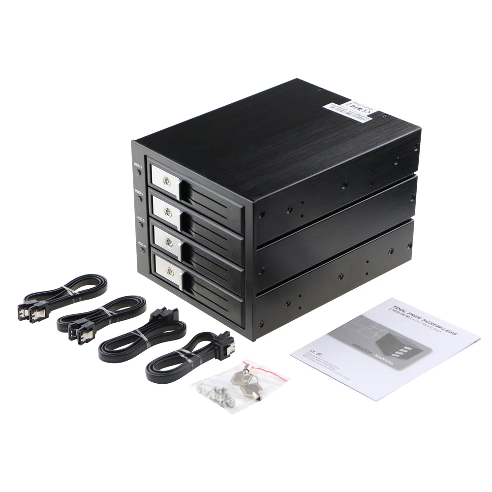 Алюминиевый внутренний мобильный стеллаж с 4 отсеками для 2 5-дюймового жесткого