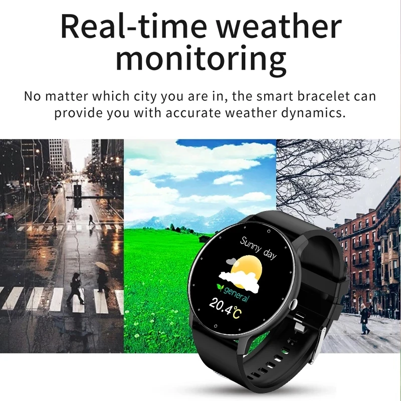 

2021 Fashion Smart Watch Men Fitness Bracelet Heart Rate Blood Pressure Monitoring Sports Tracker Smartwatch Gift for Women