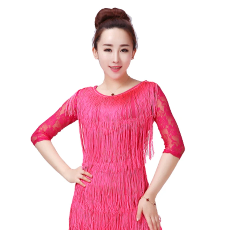 Платье с кисточками для латинских танцев женщин сексуальные женские топы