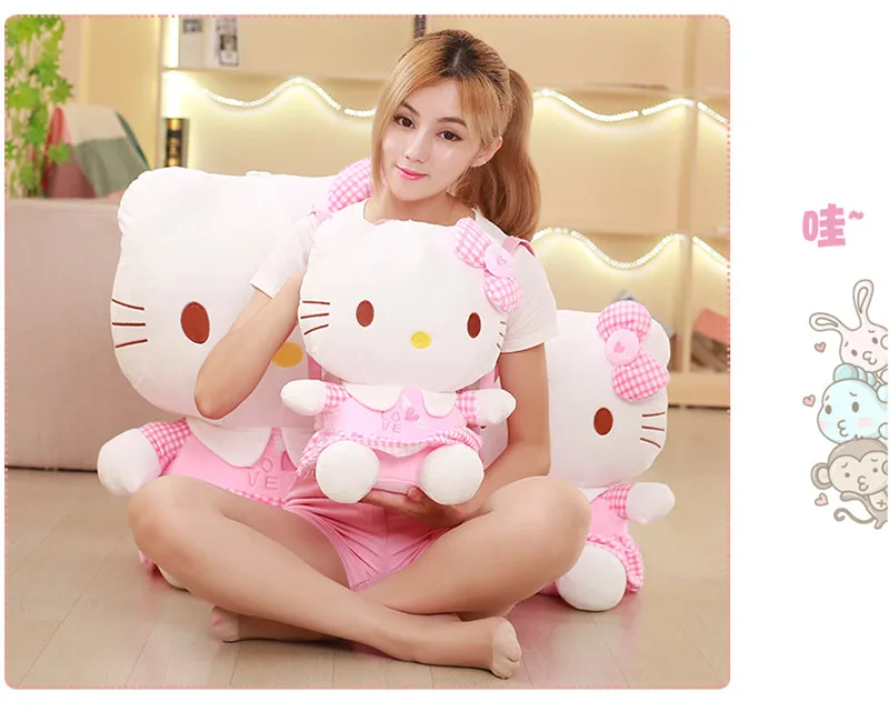 Оригинальные куклы Hellokitty плюшевые игрушки, очаровательные Куклы hello kitty, подарок на день девочек, Рождественский подарок/40 см