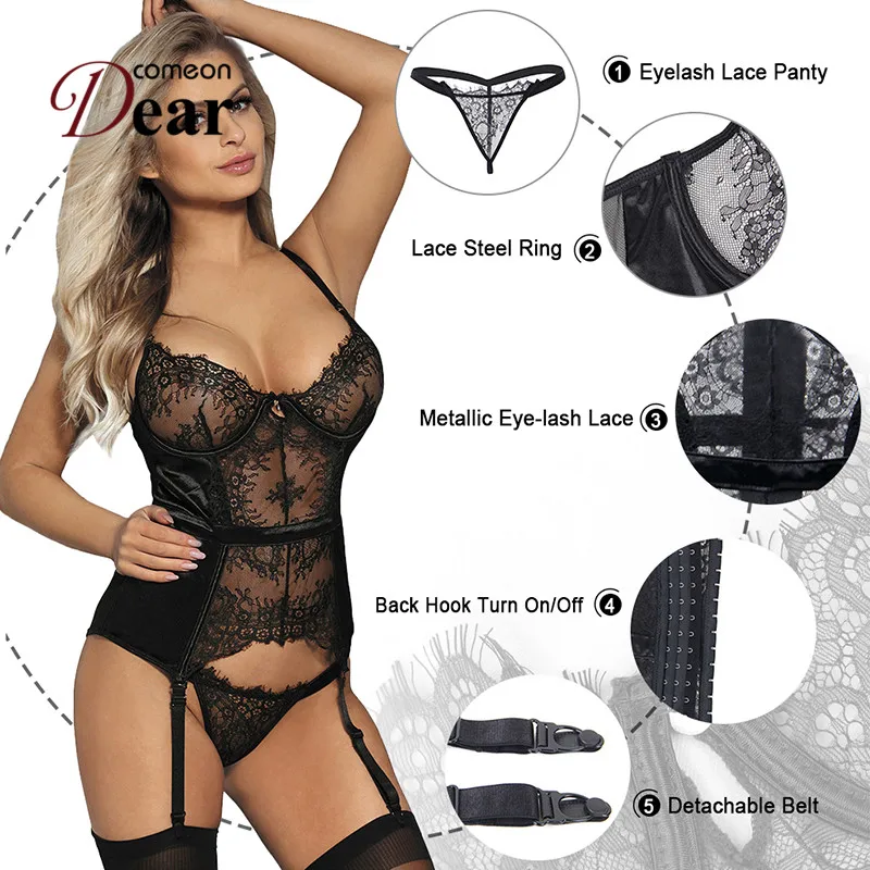 Comeondear RA80535 сексуальное женское белье Nuisette Femme пикантные Dentelle размера плюс нижнее