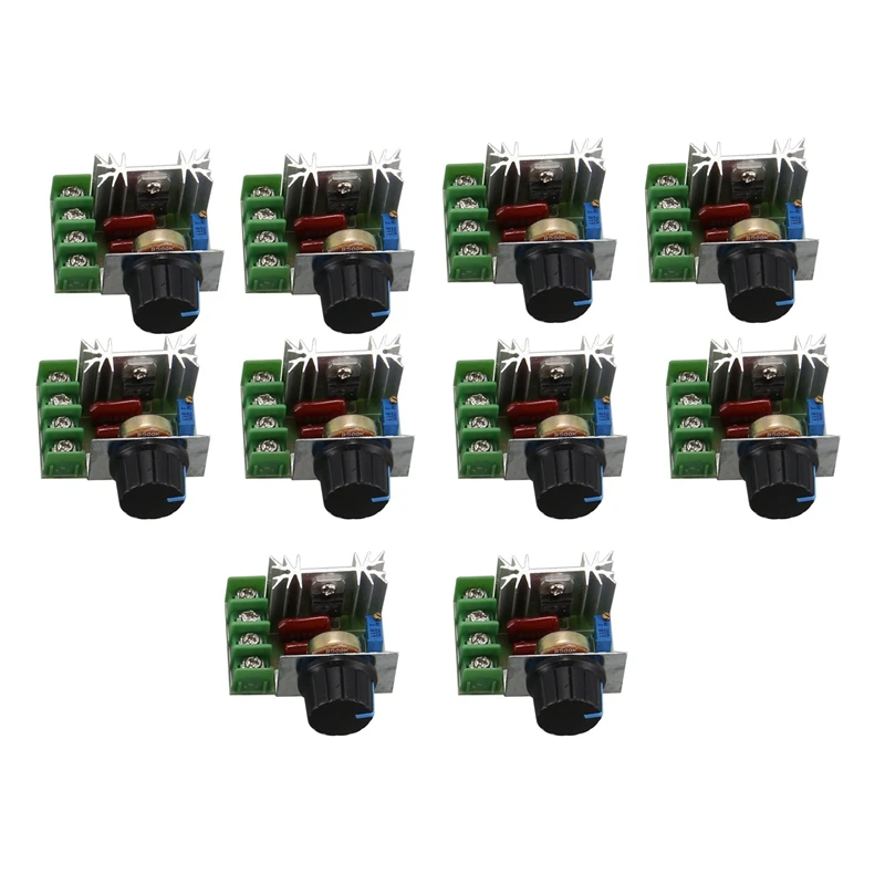 

10PCS AC 220V 2000W SCR Voltage Regulator Dimmer Motor Speed Regulator Thermostat Electronic Voltage Regulator Module