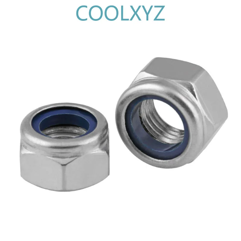 Американский нейлоновый замок гайка из нержавеющей стали самоблокирующаяся