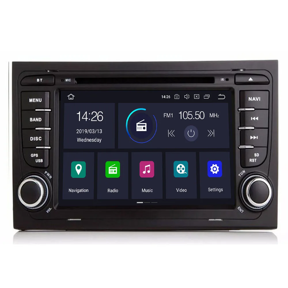Автомагнитола 4 Гб 2 Din GPS Android 10 автомобильный DVD-плеер для Audi A4 B8 S4 B6 B7 RS4 8E 8H B9Seat Exeo