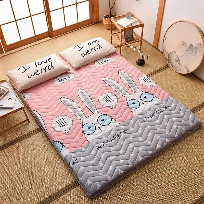 Tatami Mattress Topper Folding Floor Mat Bedroom Soft Comfor