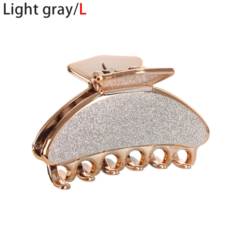 light gray L Новинка, модные женские заколки для волос, акриловые шпильки для волос, одноцветные женские заколки для волос, крабы, Когти для волос, женские аксессуары для макияжа и мытья волос - Цвет: light gray L