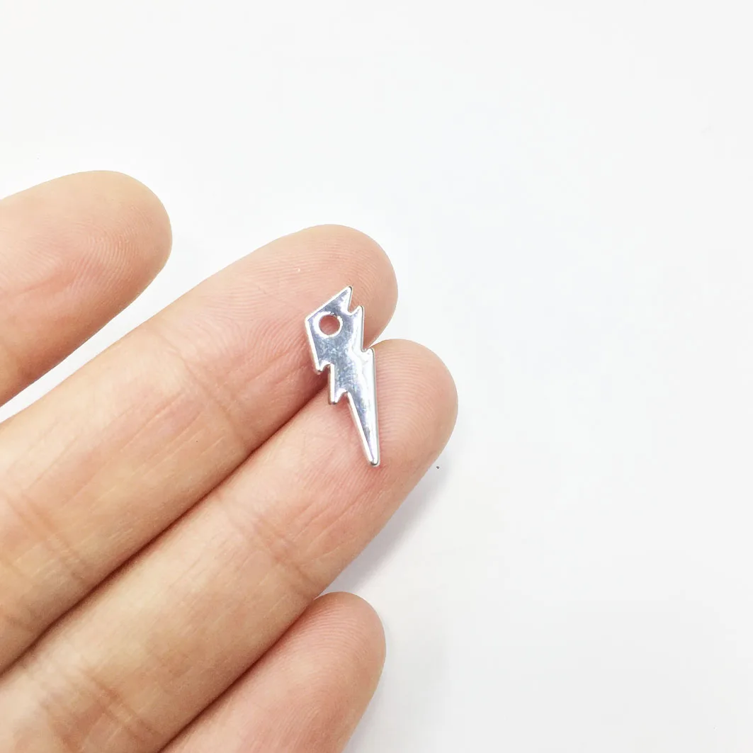 Eruifa 20 шт. 15 мм Горячие Оптовые блестящие молнии цинковый сплав DIY Подвески