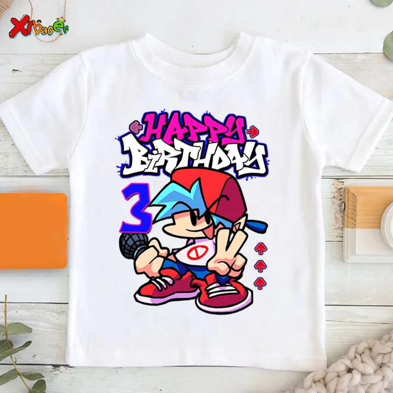 Kids Clothes Custom Friday Night Birthday T Shirt Boyfriend T-shirt Personalized Name Girls Clothing Tshirt Summer Baby Children