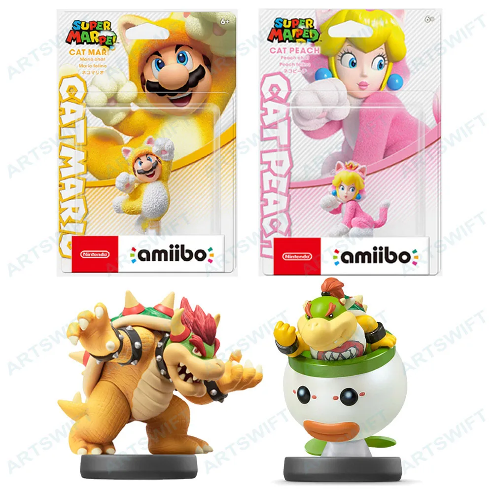 Nintendo Amiibo фигурка Супер 3D серии Кот персик браузер младший 2021 новый