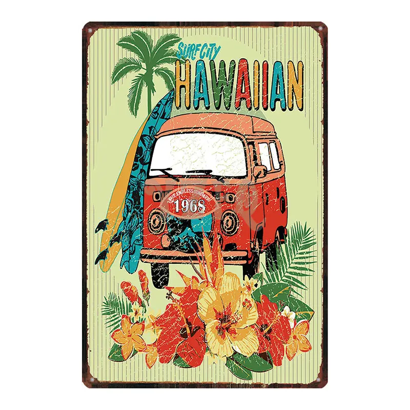 

Tiki Bar Tin Signs Metal Plate Wall Pub Kitchen Restaurant Home Art Decor Vintage Iron Poster Cuadros DU-3030