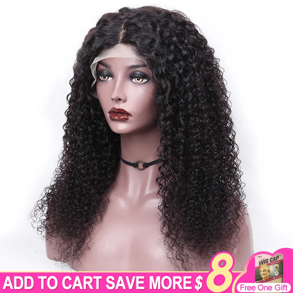

Kinky Curly 30 Inch 13x1 T Part Lace Wigs Brazilian Remy Human Hair Glueless Wigs For Black Women Natural Color 130% Density