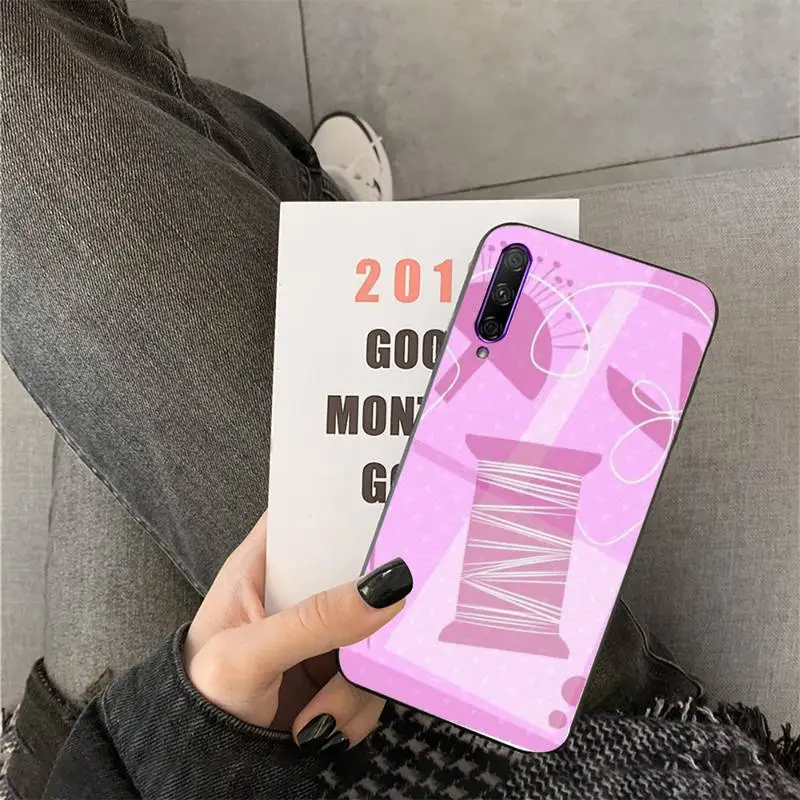 

Sewing Scissors Buttons Phone Case For Huawei Y6 7prime 9prime Y5 2019 Y5 Y6Prime 2018 Nova 3E mate10 20lite 20Pro funda case