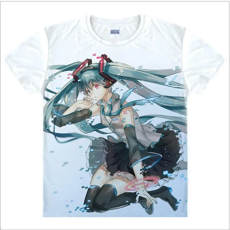 15 Новинка, футболка vocaloid Hatsune Miku, аниме, известная японская анимация, новинка, летняя мужская футболка, карнавальный костюм, Милая футболка - Цвет: 15
