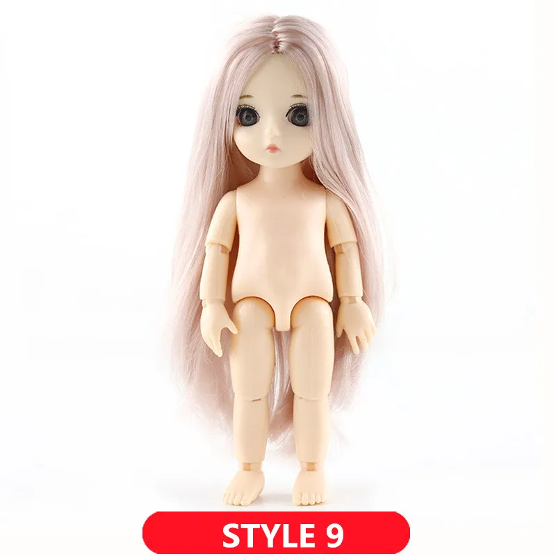 1/12 BJD куклы 13 суставов DIY милые куклы принцессы 16 см 3D глаза ручной работы оригинальные куклы для девочек игрушки для детей подарки на день рождения