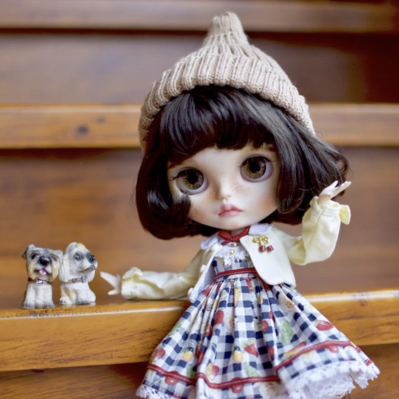 Bjd sd10 blythe Одежда клубничное платье комплект с узорами для одежды Наборы