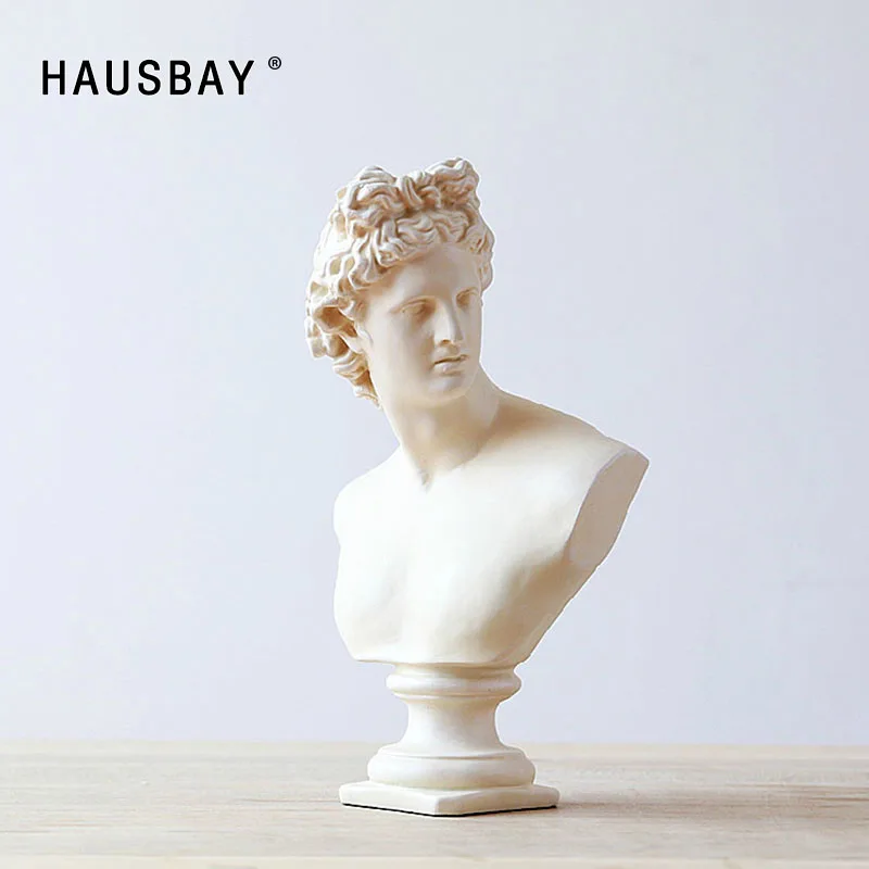Retro David Head Portraits Bust Statue Resin Nordic Craftwork Ornament Living Room Study Home Decor Figures D089 | Дом и сад