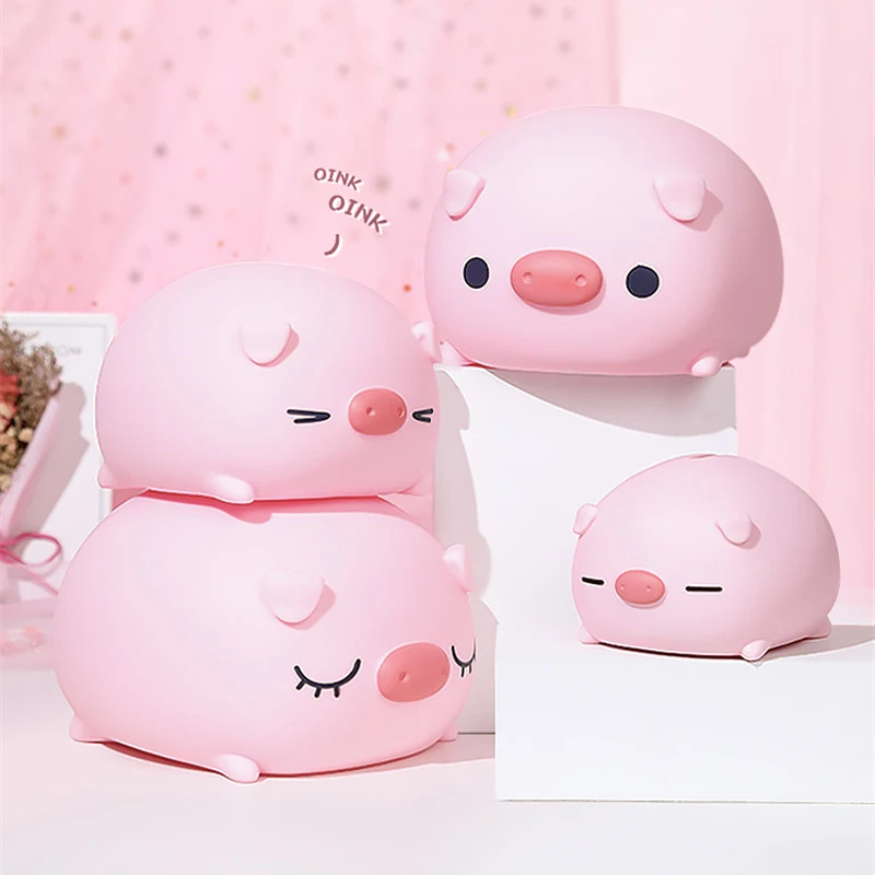 

Cartoon Piggy Bank Cute Money Coin Box Kid Toys Squeak Lovely Pig Saving Bank Animal Ornament Storage Saving Box Christmas Gifts