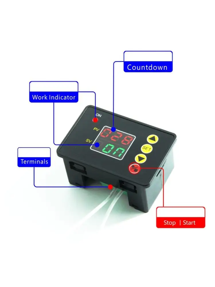 

T2310 Normally Open Microcomputer Time Controller 12V 24V 110V 220V LED Digital Display Time Delay Relay Switch