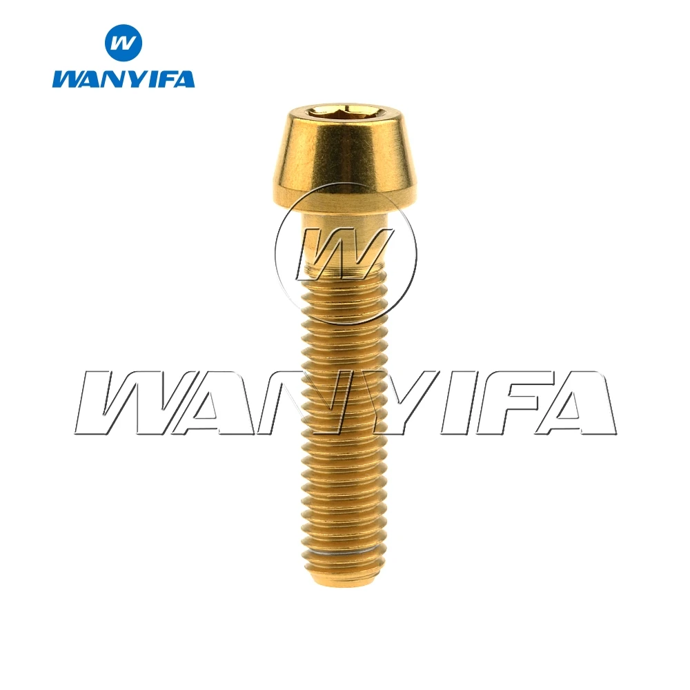 Wanyifa M8 коническая головка 5 класса титановые болты 20 25 30 35 40 45 50 мм Винт для мотоцикла