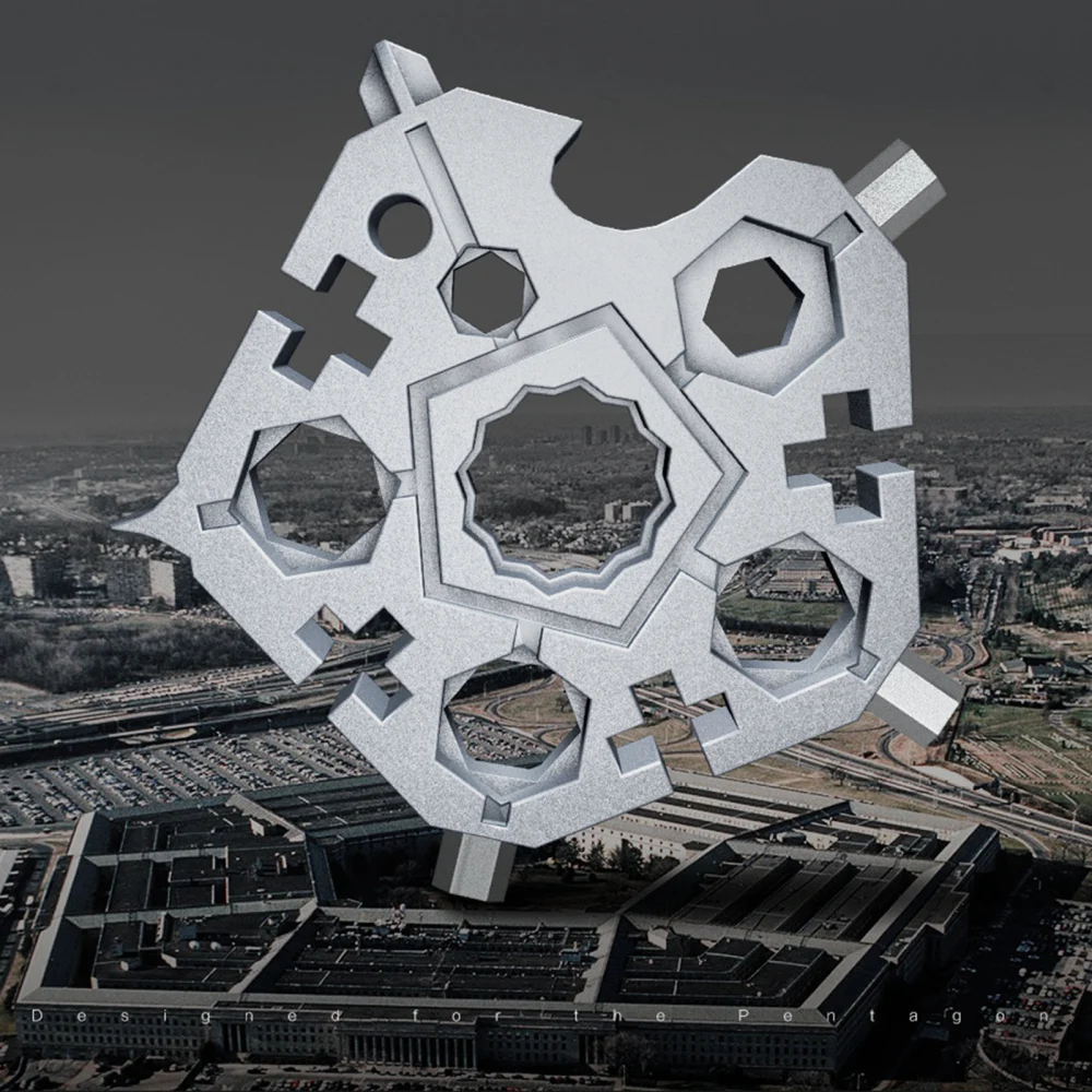 Портативный 23 в 1 Мини Снежинка Мульти Карманный инструмент гаечный ключ